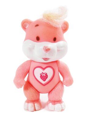 Vtg 1983 Soma Love Pets Care Bear Clone Posable Figure Strawberry Heart 4" Fakie